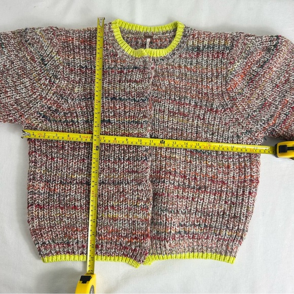 Free People Womens Walk On By Marled Cardigan, Multi Combo Sweater Small EUC - Picture 6 of 16